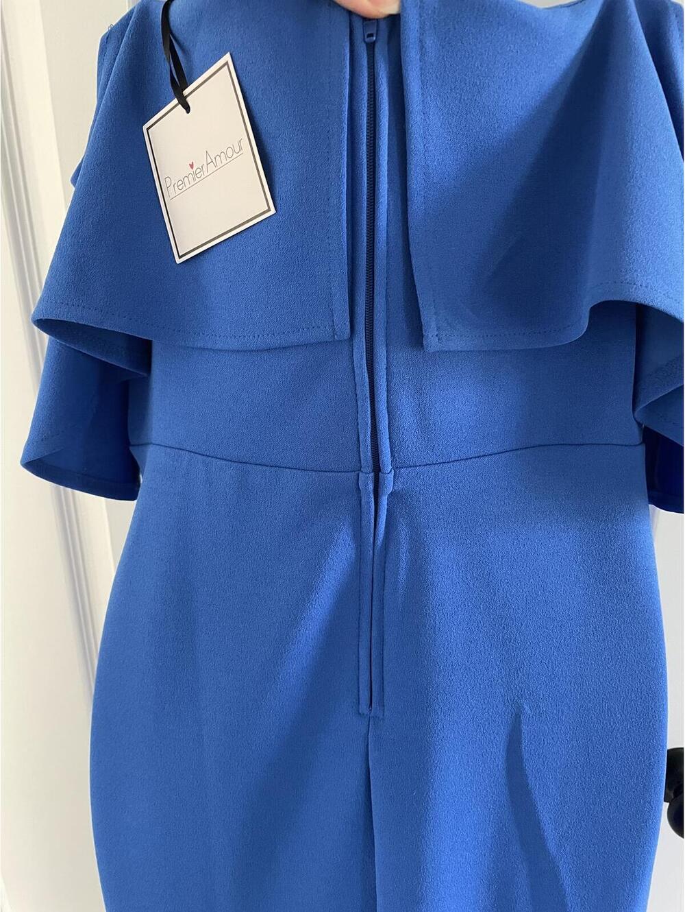 Blue Spaghetti Strap Ruffle Dress - Picture 6 of 9